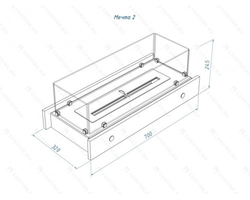 Настольный биокамин Lux Fire "Мечта №2"